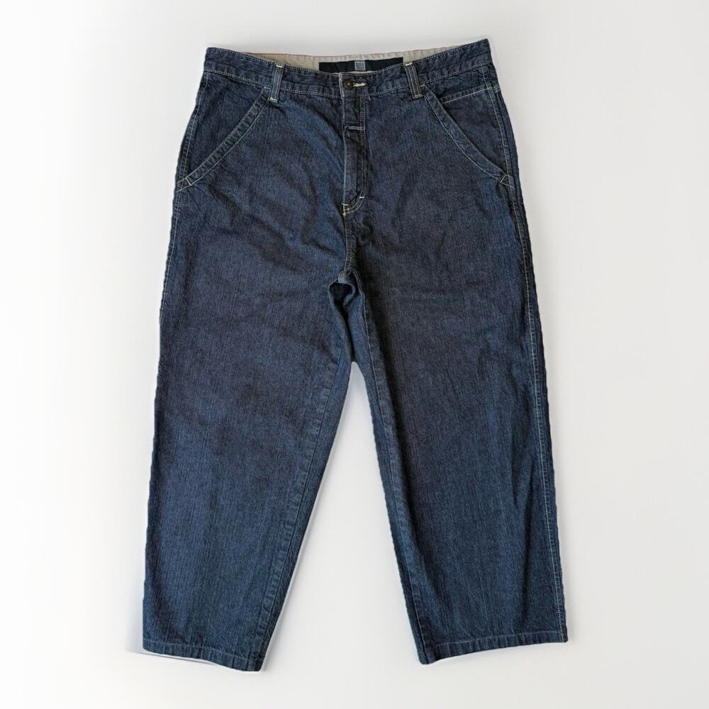 Vintage Marithe Francois Girbaud Carpenter Pants 38 Black 90s Heavy Baggy Denim